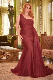 Shannon Gown - Sienna Rose - ONE SHOULDER STRETCH SPANDEX SATIN GOWN