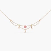 Jalaja Lotus Motifs Layered Pearl Necklace
