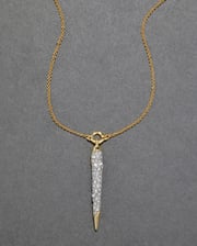 Solanales Gold Crystal Spear Necklace
