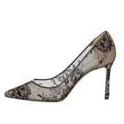 Pointed Toe Lace Mesh High Heels