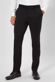 Perrin Slim Fit Black Wool Trousers - ARCHIVE