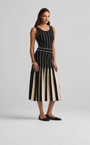 Pleated Sleeveless Dress