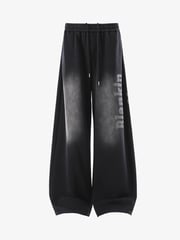 Distressed Gradient Drawstring Wide Leg Pants