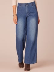 "Ab"solution Skyrise Tulip Hem Wide Leg Jeans
