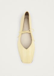 Sway Patent Vanilla Leather Ballet Flats