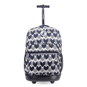 Sunrise Rolling Backpack (18 Inch) in Heart Dot