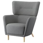 OSKARSHAMN Wing chair - Tibbleby beige/gray