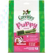 GREENIES Puppy Regular Dental Treats, 12 Count