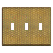 Olive Grunge Floral Contour 3 Toggle Wallplate