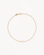 14k Solid Gold Floating Petal Lab-Grown Diamond Bracelet