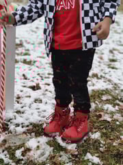 Santa Girls Distressed Jeans Boys Distressed Jeans Christmas