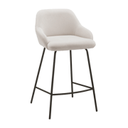 Tabouret de comptoir en tissu et métal