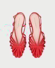 Devon Red Moiré Slingback Sandal