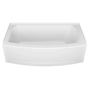 Ovation Curve 5x30-inch Integral Apron Bathtub with Left-hand Outlet with Deep Soak Drain