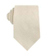 Champagne Ivory Linen Necktie