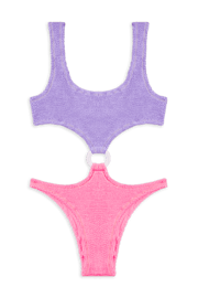 Augusta Swimsuit // Lilac & Hot pink