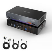 Dual 4K60Hz Thunderbolt™ 4 KVM Dock for 1 Laptop & 1 Desktop – EDID, Gaming & Hybrid WFH
