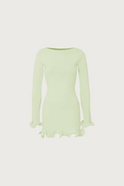 Ruffle Hem Mini Dress (Mint)
