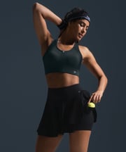 Enfold Zip Front Racerback Padded Running Bra | Women's High Support Sports Bra