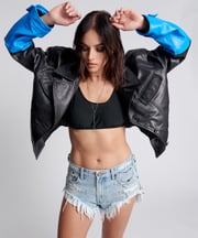 Rollers Low Waist Denim Shorts - Fleetwood Blue Painted Artiste