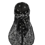 Black Silky Bandana Durag