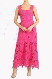 Karia Drop Waist 3D Lace Midi Dress
