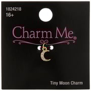 Tiny Moon Rhinestone Charm