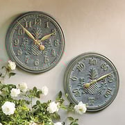 Classic Pineapple Clock and Thermometer