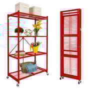 The R5 - Foldable 4-Tier Storage Rack On Wheels. Large Heavy-Duty Model.