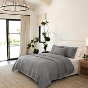 Diamond Quilted Coverlet |Graphite