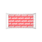 PERSONALIZED MODERN REPEAT CRIB SHEET - RETRO CURSIVE