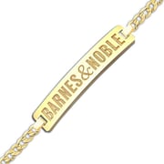 Rectangle Bracelet Logo Jewelry w/ Curb Chain