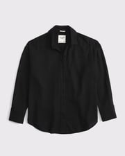 Oversized Linen-Blend Shirt