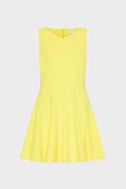Sleeveless Stretch Cady Fit And Flare Dress