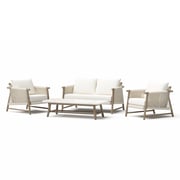 Naomie 4 Piece Acacia Seating Group With Rope Wicker