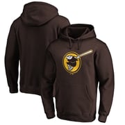 San Diego Padres Majestic Swinging Friar Logo Pullover Hoodie - Brown