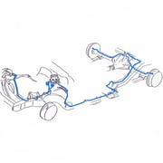 2000-2008 Chevrolet/GMC Tahoe, Yukon, Denali 2wd 1/2 Ton With Flex Hose at the Master Cylinder Complete Brake Line Kit 9pc, SS
