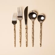 Sand Drip Brass 5-Piece Flatware