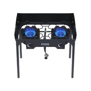 260,000 BTU High Pressure Double Propane Burner - Heavy Duty Cookware