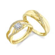 Shy Creation Women's 0.22 ct. Diamond Trio Set in 14k Yellow Gold