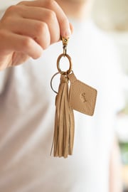 Darcy Leather Tassel Keychain