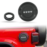 Gas Cap Cover & Fuel Doors with Pattern for 2018-2025 Wrangler JL JLU 4xe