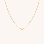 Love Heart Charm Necklace in Gold
