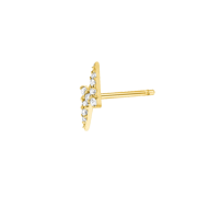 Diamond Lightning Bolt Stud Earrings