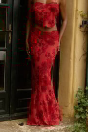 Fleurie Maxi Skirt in Rose