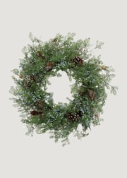 Luxe Faux Juniper Pinecone Wreath - 26"