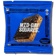 Mid-day Squares Crunchy Peanut + Chocolate, Protein Square, Functional Chocolate