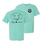 Monogrammed 'Dog Mom' Front & Back Comfort Colors T-Shirt
