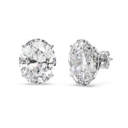 2.00ct. Oval-Cut Diamond Stud Earrings 14kt White Gold (G-H, VS2-SI1)
