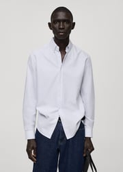 100% cotton kodak striped shirt - Men | MANGO USA